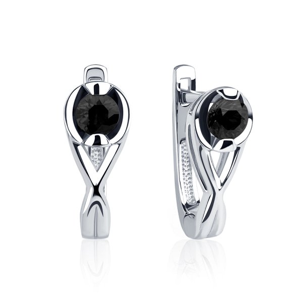 Серьги Platinum Lab. - Платина 950 (арт. ПС-209Ч-01)