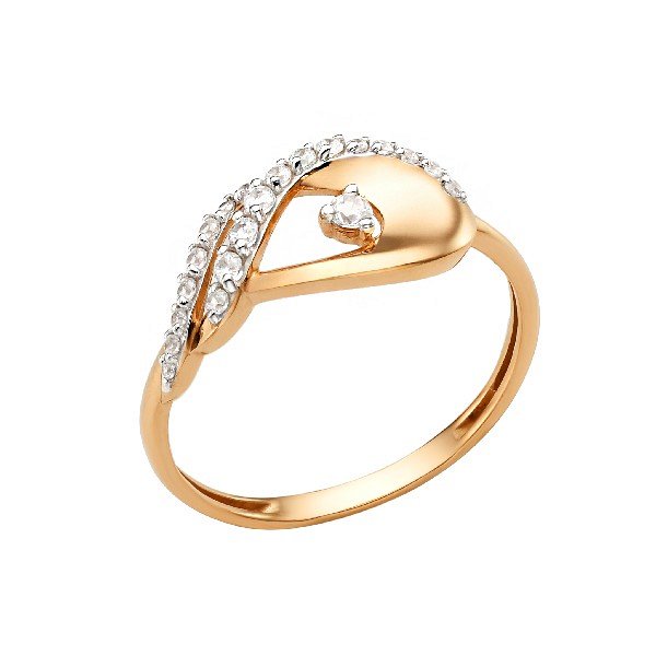 Кольцо ЮФ Династия - Золото 585, Фианит (арт. 002001-1102)