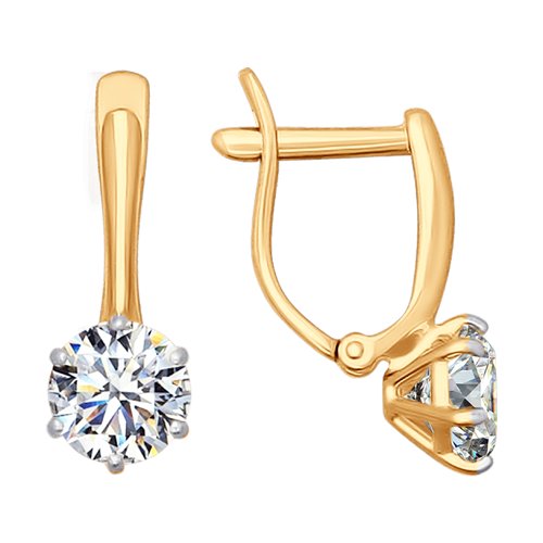 Серьги SOKOLOV - Золото 375, Фианит (арт. 026703-4)