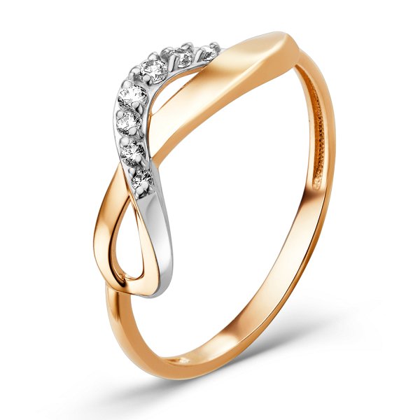 Кольцо ЮФ Династия - Золото 585, Фианит (арт. 014671-1102)