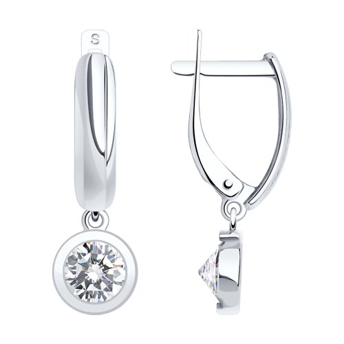 Серьги SOKOLOV - Серебро 925, Фианит (арт. 94022638)
