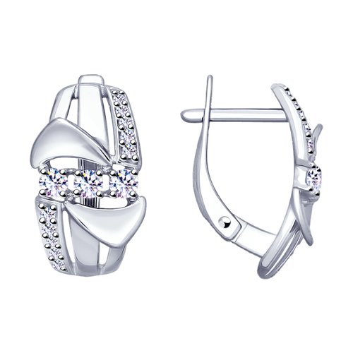 Серьги SOKOLOV - Серебро 925, Фианит (арт. 94022935)