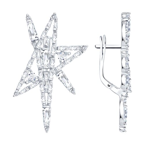 Серьги SOKOLOV - Серебро 925, Фианит (арт. 94027553)