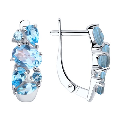 Серьги SOKOLOV - Серебро 925, Топаз (арт. 92022014)