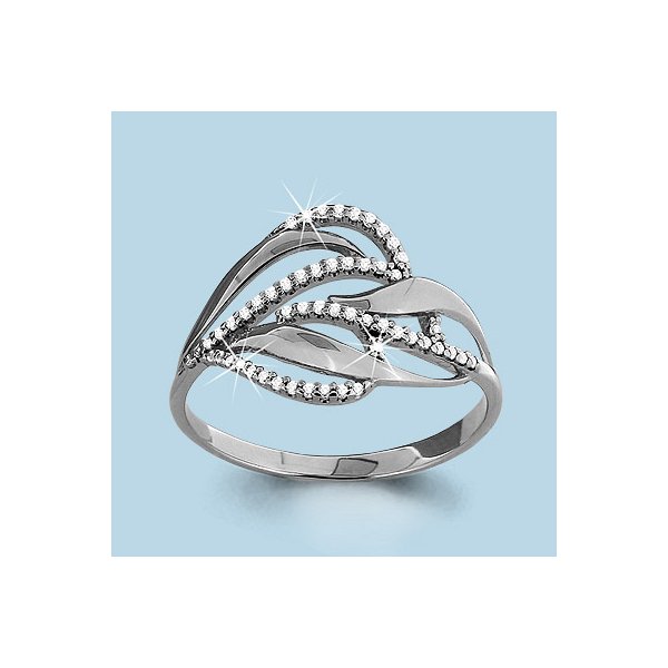 Кольцо Аквамарин - Серебро 925, Фианит (арт. 63570А.5)