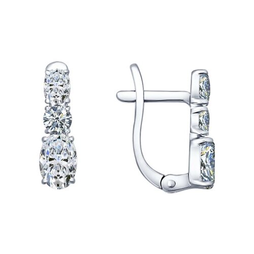 Серьги SOKOLOV - Серебро 925, Фианит (арт. 94021705)