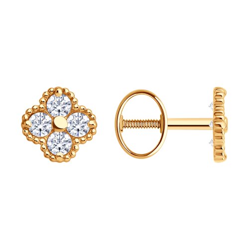 Серьги SOKOLOV - Золото 375, Фианит (арт. 0200629-4)