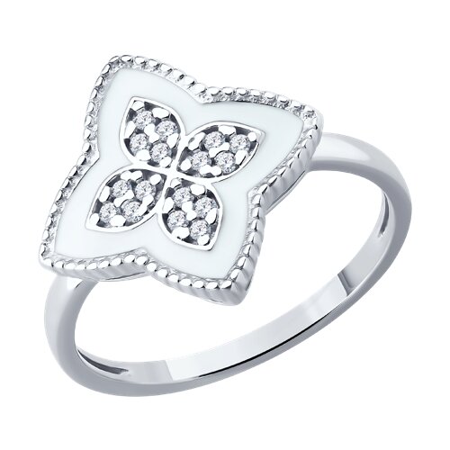 Кольцо SOKOLOV - Серебро 925, Фианит, Эмаль (арт. 94014659)