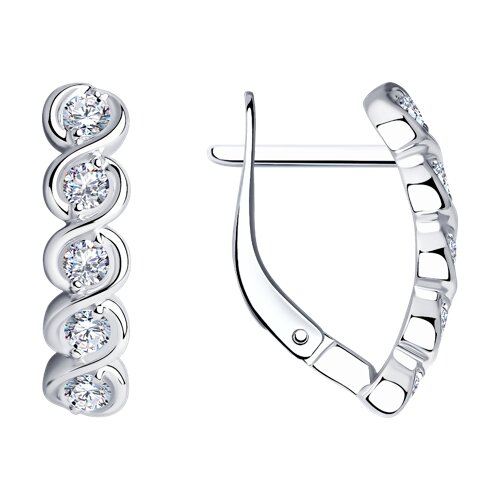 Серьги SOKOLOV - Серебро 925, Фианит (арт. 94025111)