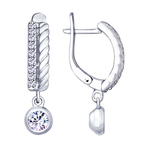 Серьги SOKOLOV - Серебро 925, Фианит (арт. 94022834)