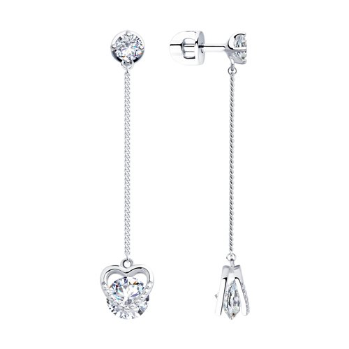 Серьги SOKOLOV - Серебро 925, Фианит (арт. 94023472)