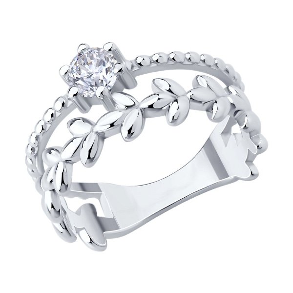 Кольцо SOKOLOV - Серебро 925, Фианит (арт. 94014248-91)