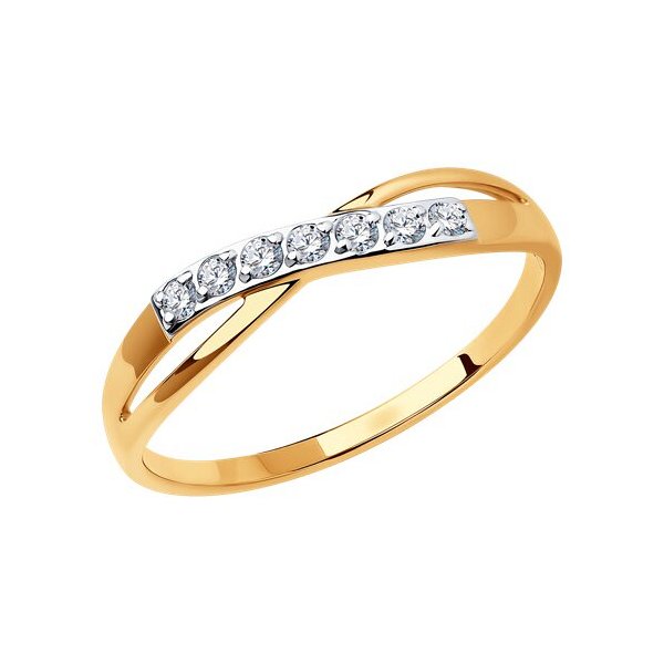 Кольцо SOKOLOV - Золото 585, Фианит (арт. 019013)