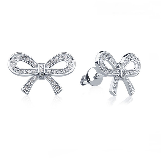 Серьги Platinum Lab. - Платина 950, Бриллиант (арт. ПС-039-01)