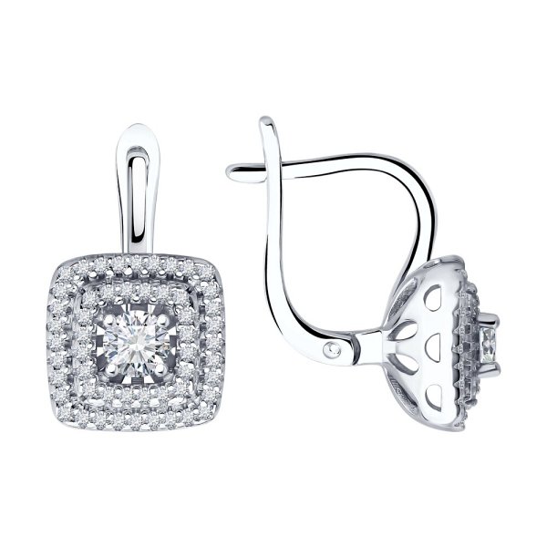 Серьги SOKOLOV - Серебро 925, Фианит (арт. 94026542-91)