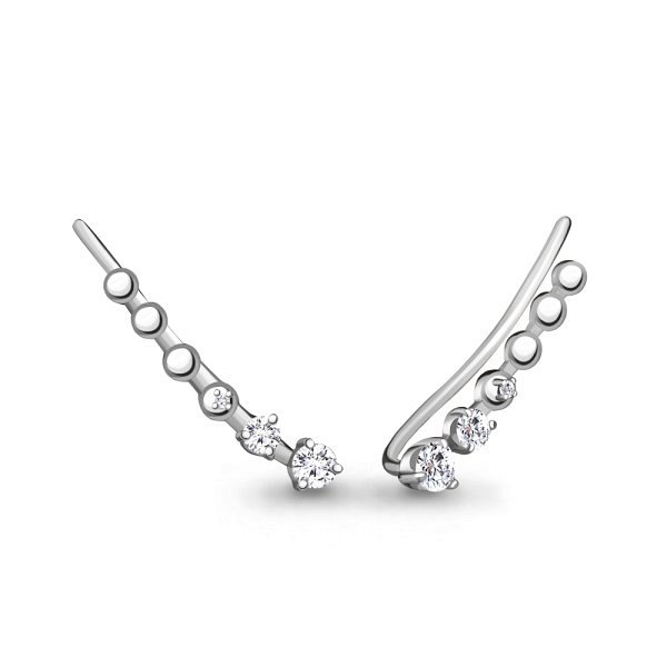 Серьги Аквамарин - Серебро 925, Фианит (арт. 45500А.5)