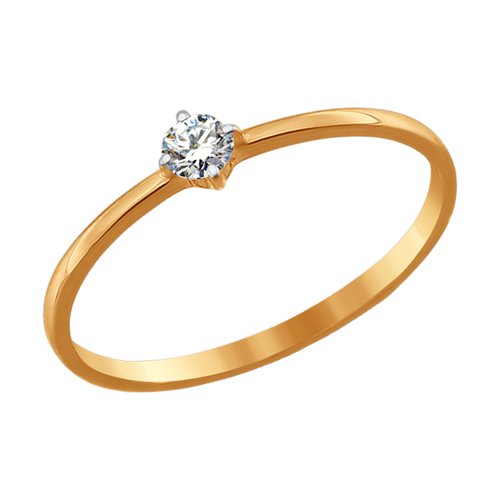Кольцо SOKOLOV - Золото 375, Фианит (арт. 016891-4)