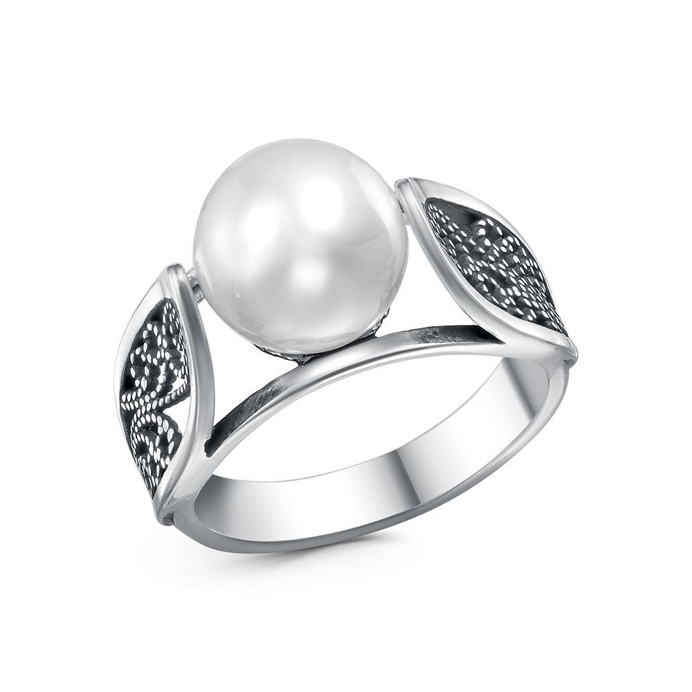 Кольцо Красная пресня - Серебро 925, Жемчуг имитация (арт. 23616902)