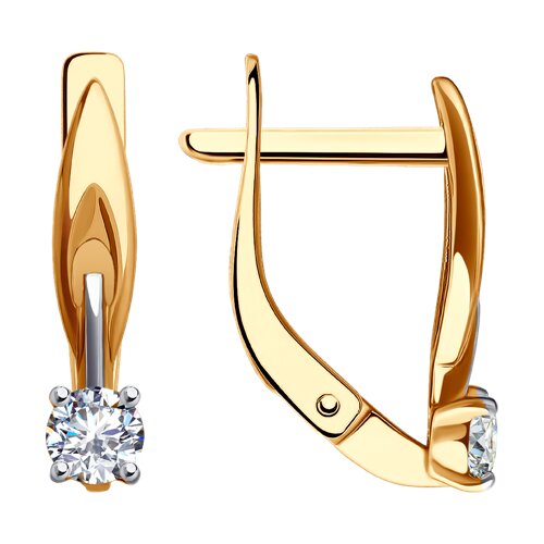 Серьги SOKOLOV - Золото 585, Фианит (арт. 0200270)