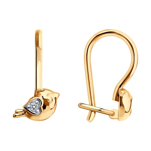 Серьги SOKOLOV - Золото 585, Фианит (арт. 0200988)