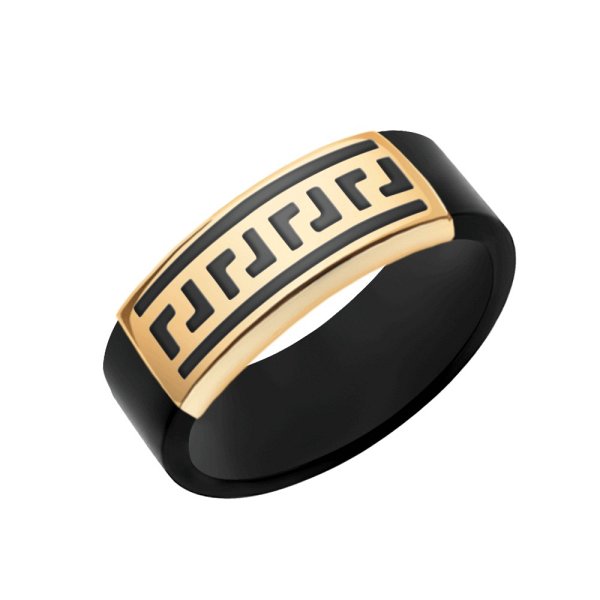 Кольцо Атолл - Золото 585, Каучук (арт. 10235к)