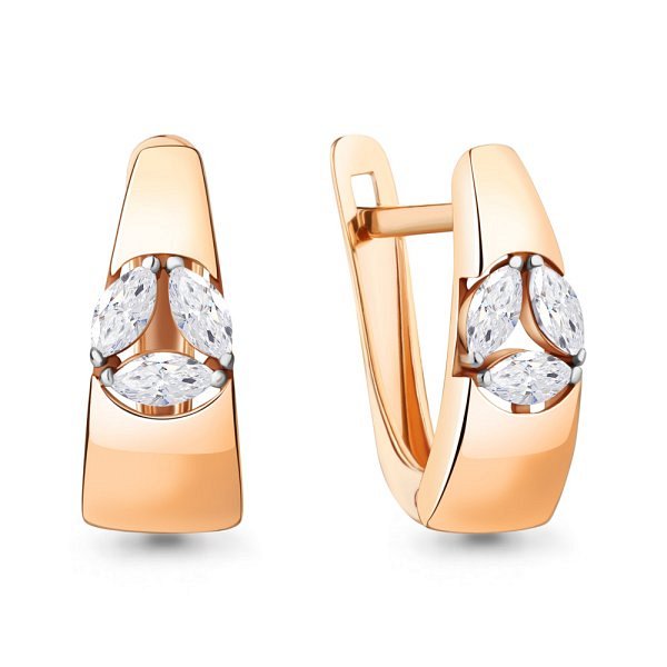 Серьги Аквамарин - Серебро 925, Фианит (арт. 49216.6)