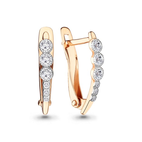 Серьги Аквамарин - Золото 375, Фианит (арт. 46154А.8)