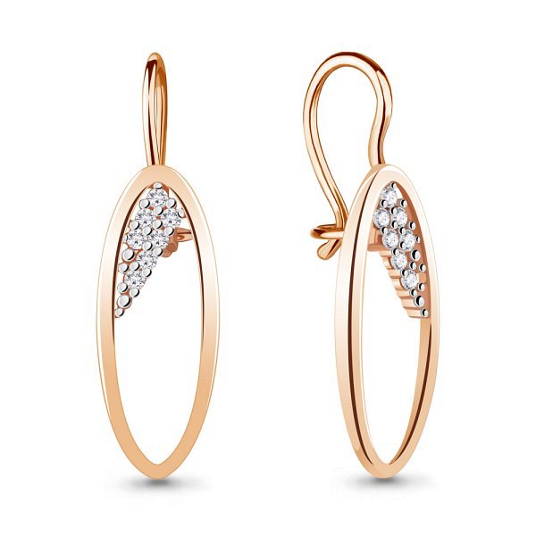 Серьги Аквамарин - Серебро 925, Фианит (арт. 48760А.6)