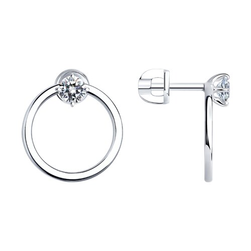 Серьги SOKOLOV - Серебро 925, Фианит (арт. 94025852)