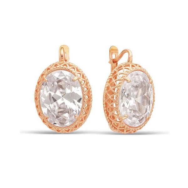 Серьги Красная пресня - Серебро 925, Фианит (арт. 3387613)