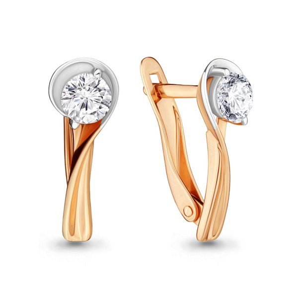 Серьги Аквамарин - Золото 375, Фианит (арт. 436211.8)