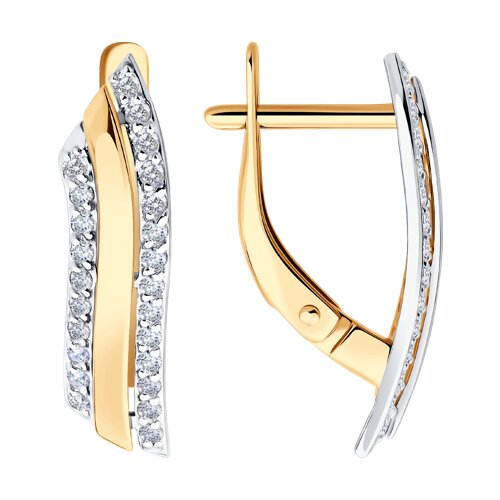 Серьги Diamant - Золото 585, Фианит (арт. 51-120-02868-1)