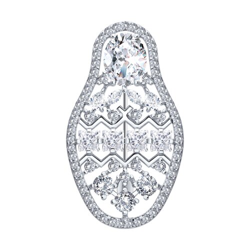 Брошь Diamant - Серебро 925, Фианит (арт. 94-140-00398-1)