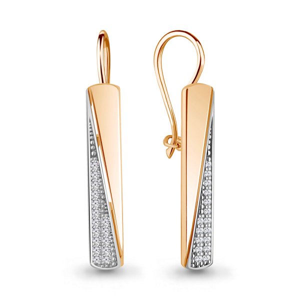 Серьги Аквамарин - Серебро 925, Фианит (арт. 46805А.6)