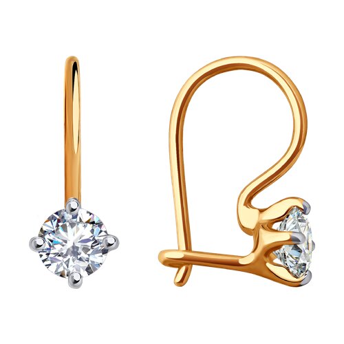 Серьги Diamant - Золото 585, Фианит (арт. 51-120-02038-1)