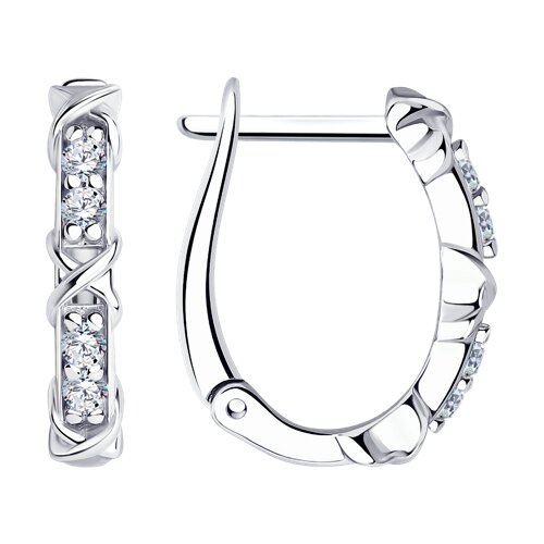 Серьги SOKOLOV - Серебро 925, Фианит (арт. 94025079)