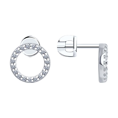 Серьги SOKOLOV - Серебро 925, Фианит (арт. 94025799)