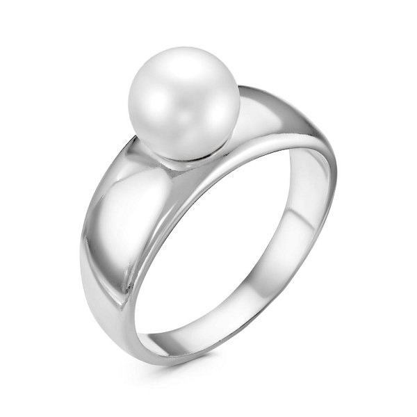 Кольцо Красная пресня - Серебро 925, Жемчуг имитация (арт. 23610326Д)