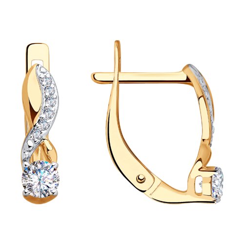 Серьги SOKOLOV - Золото 585, Фианит (арт. 028217)