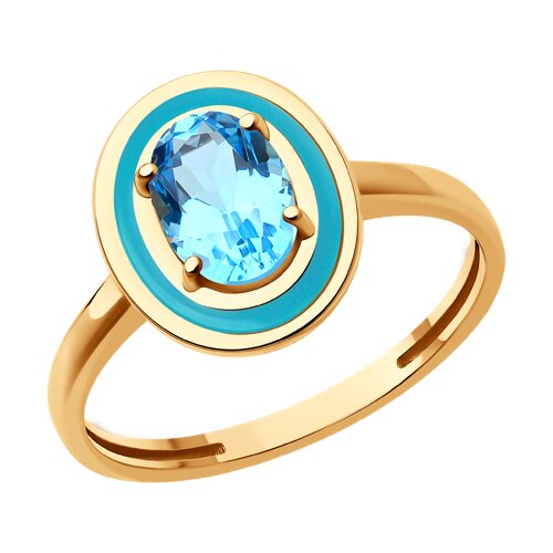 Кольцо Diamant - Золото 585, Топаз, Эмаль (арт. 51-310-02509-1)