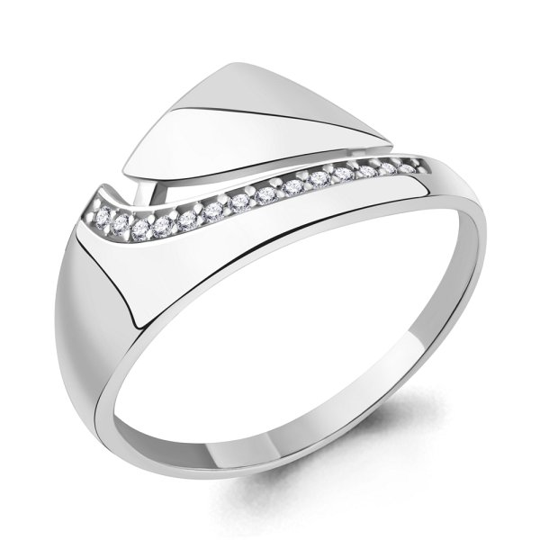 Кольцо Аквамарин - Серебро 925, Фианит (арт. 64857А.5)