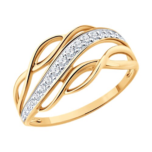 Кольцо SOKOLOV - Золото 585, Фианит (арт. 019842)