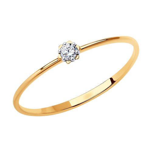 Кольцо SOKOLOV - Золото 585, Фианит (арт. 018874)