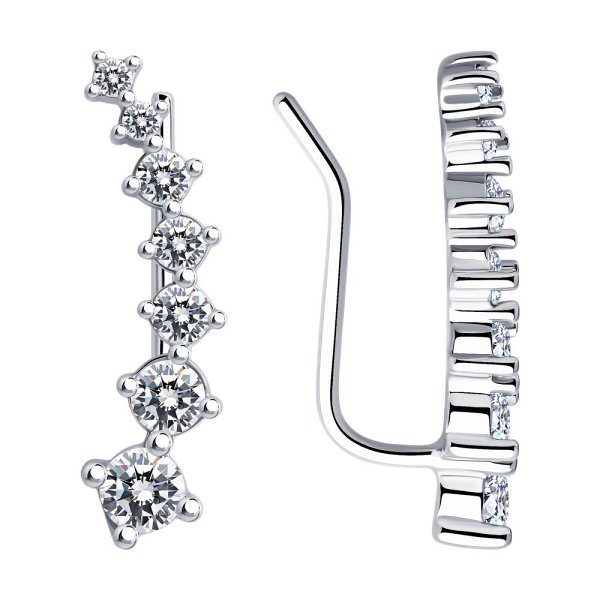 Серьги SOKOLOV - Серебро 925, Фианит (арт. 94026285-91)