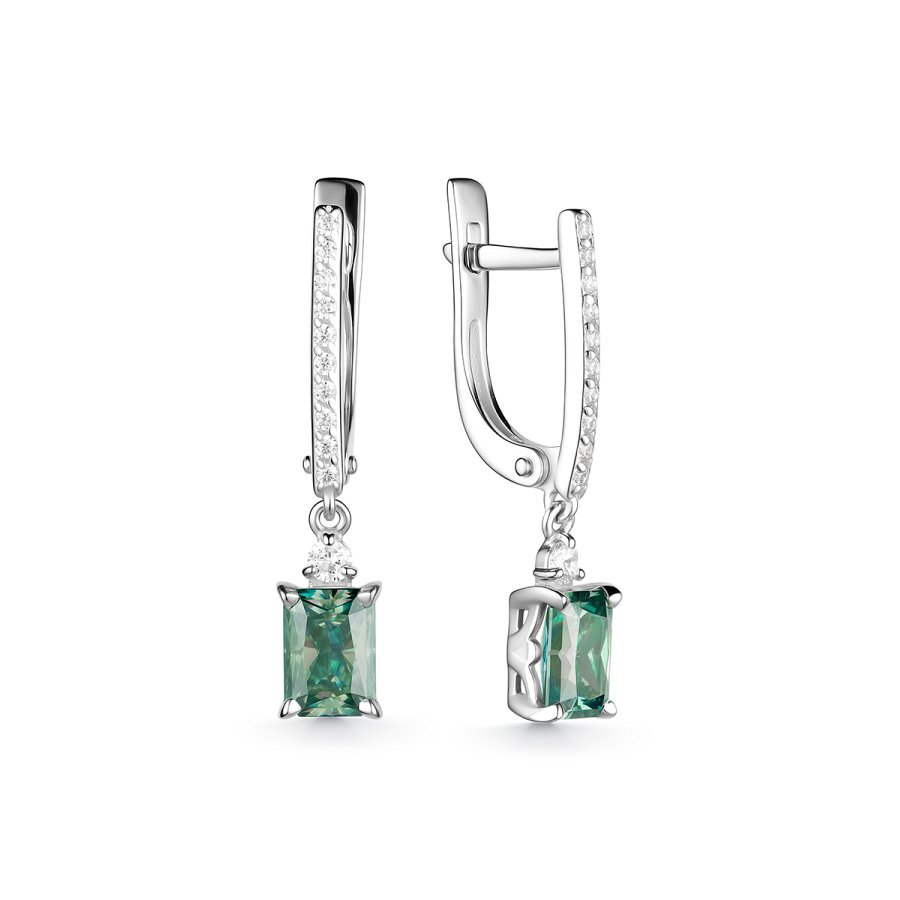 Серьги Дар - Серебро 925, Муассанит, Фианит (арт. С-3693рс1613900)