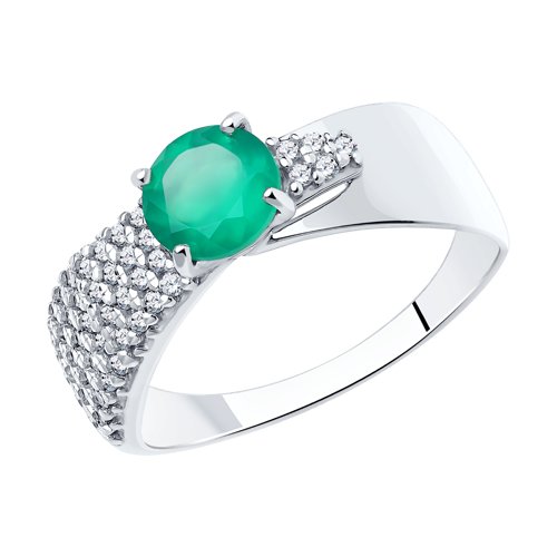 Кольцо Diamant - Серебро 925, Агат, Фианит (арт. 94-310-00787-1)