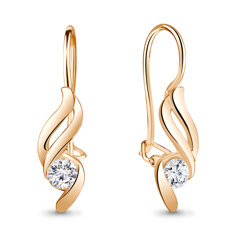 Серьги Аквамарин - Серебро 925, Фианит (арт. 48953А.6)