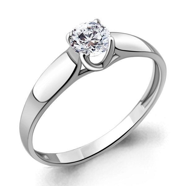 Кольцо Аквамарин - Серебро 925, Фианит (арт. 663651А.5)