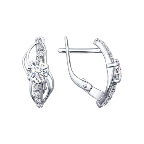 Серьги SOKOLOV - Серебро 925, Фианит (арт. 94020401)