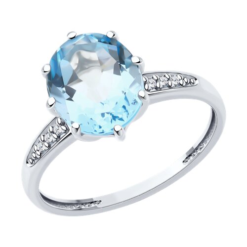 Кольцо Diamant - Серебро 925, Топаз, Фианит (арт. 94-310-02054-1)